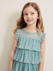 Phase Eight Green Destiny Plissé Dress - Image 4 of 6