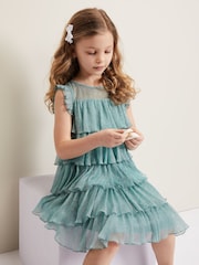 Phase Eight Green Destiny Plissé Dress - Image 5 of 6
