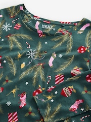 Green 100% Cotton Long Sleeve Crew Neck Top - Image 5 of 7