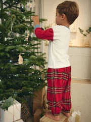 Red Baby Check Bear Single 100% Cotton Pyjamas (12mths-8yrs) - Image 3 of 7