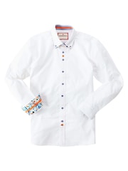 Joe Browns White Slim Fit 100% Cotton Charismatic Double Collar Shirt - Image 5 of 5