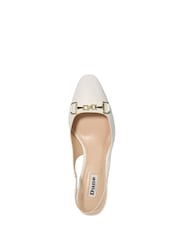 Bela - Dune London Podrobno Block čevlji z visoko peto Snaffle Cream Slingbacks - Slika 4 iz 4