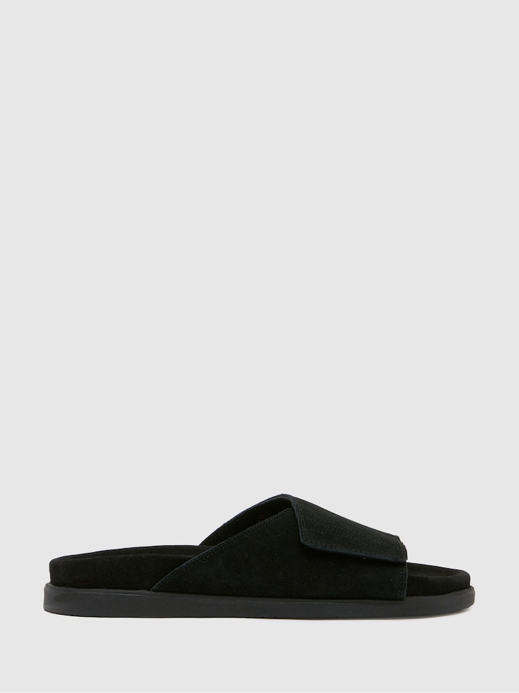 Schuh Samuel One Strap Black Sandals - Image 1 of 4