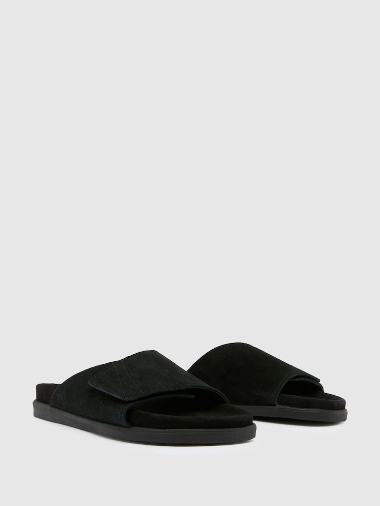 Schuh Samuel One Strap Black Sandals - Image 2 of 4