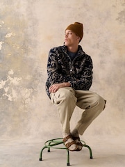 Barbour® Navy Fergus Paisley Jacquard Fleece - Image 2 of 7