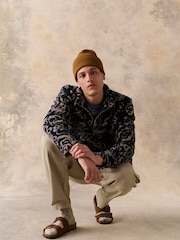 Barbour® Navy Fergus Paisley Jacquard Fleece - Image 3 of 7