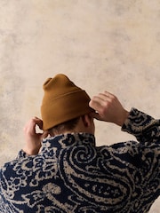 Barbour® Navy Fergus Paisley Jacquard Fleece - Image 4 of 7