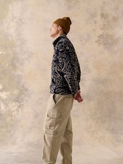 Barbour® Navy Fergus Paisley Jacquard Fleece - Image 5 of 7