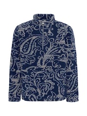 Barbour® Navy Fergus Paisley Jacquard Fleece - Image 7 of 7