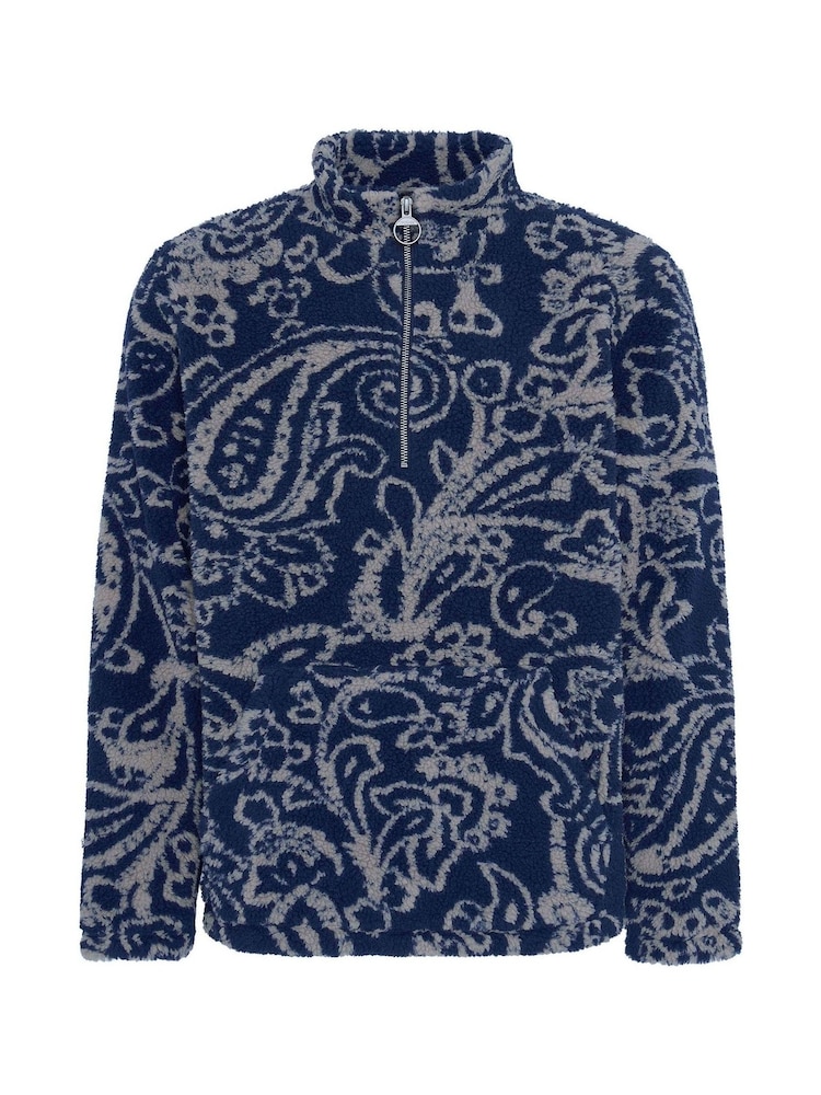 Barbour® Navy Fergus Paisley Jacquard Fleece - Image 7 of 7