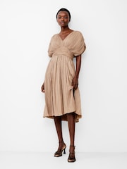 French Connection Pleated Althea V-Neck Dress - Изображение 1 из 4