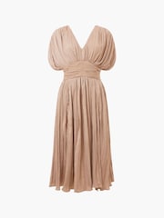 French Connection Pleated Althea V-Neck Dress - Изображение 4 из 4