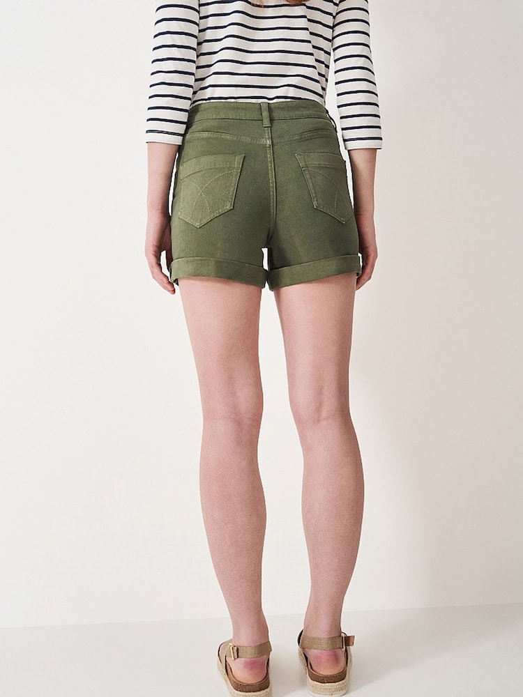 Grün - Crew Clothing – einfarbige, figurbetonte Shorts aus Baumwolle mit Umschlag - Bild 2 von 4 Grün - Crew Clothing – einfarbige, figurbetonte Shorts aus Baumwolle mit Umschlag - Bild 2 von 4