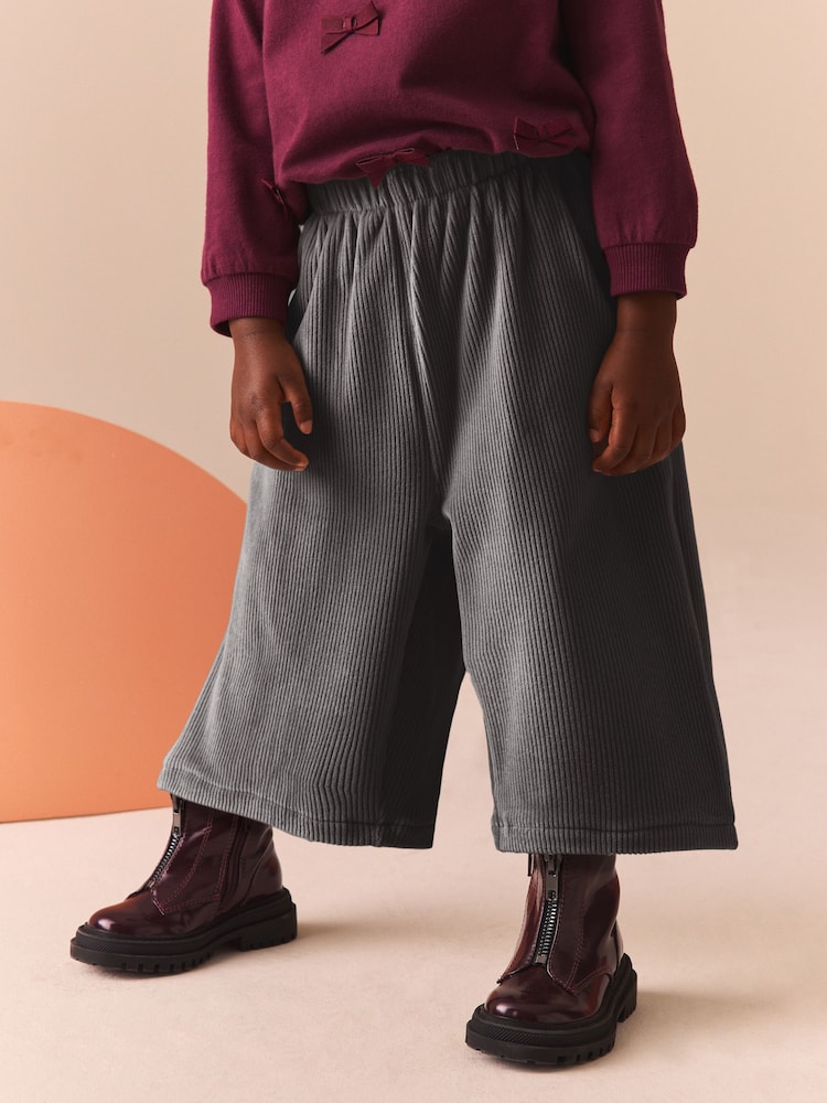Charcoal Wide Corduroy Trousers (3mths-7yrs) - Image 1 of 5