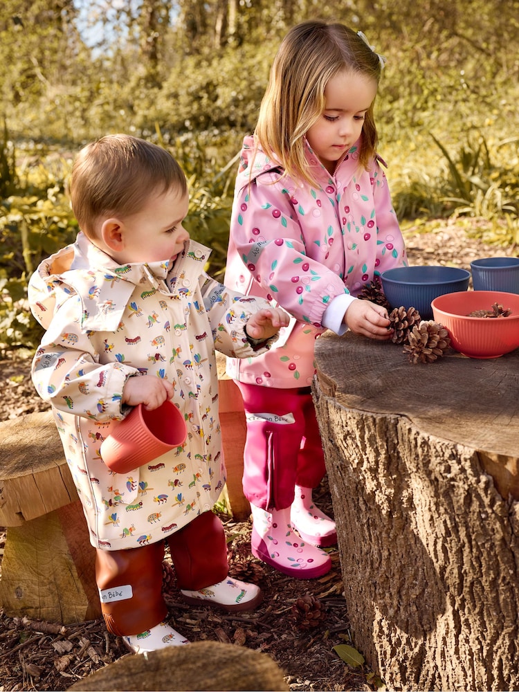 JoJo Maman Bébé Brown Bug 2 Piece Waterproof Trouser And Jacket Set - Image 10 of 10