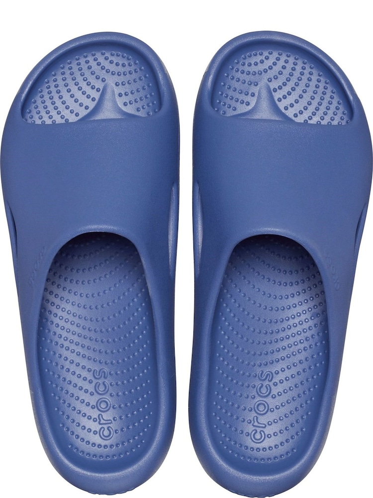 Crocs Blue Mellow Recovery Slides - Image 6 of 6