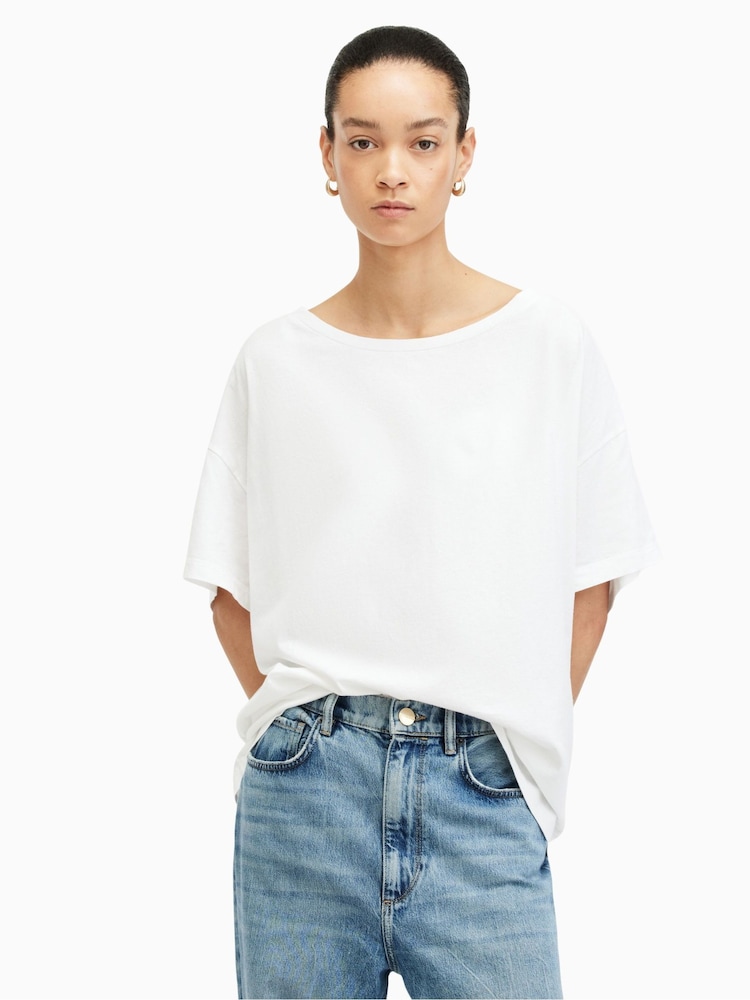 AllSaints White Lydia T-Shirt - Image 1 of 7