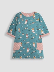 JoJo Maman Bébé Duck Egg Blue Guinea Pig A-Line Dress - Image 1 of 3