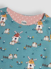 JoJo Maman Bébé Duck Egg Blue Guinea Pig A-Line Dress - Image 3 of 3