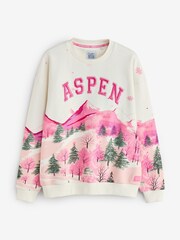 Bath & Body Works Pink/Cream Jersey Ski Pyjama Set - Image 8 of 11