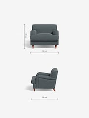 MADE.COM Basket Weave Teal Green Orson Loveseat - Image 3 of 3
