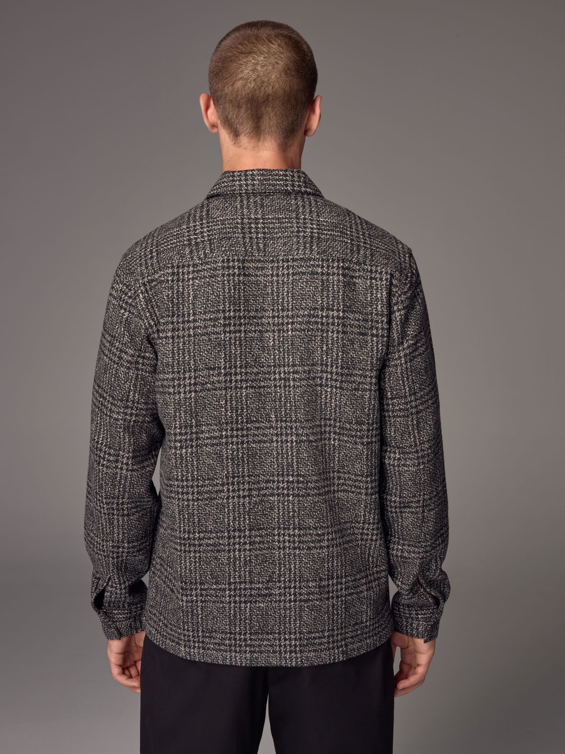 Buy Monochrome Check Shacket Overshirt from Next USA