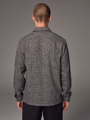 Monochrome Check Shacket Overshirt - Image 3 of 8