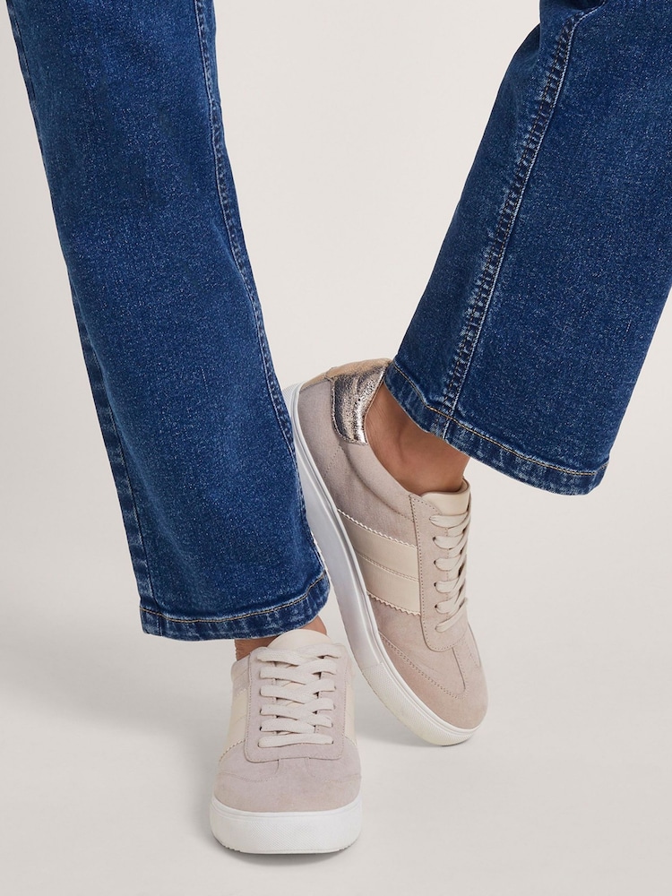 Monsoon Natural Faux Suede Trainers - Image 4 of 4