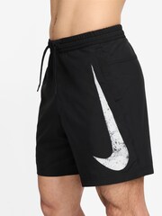 Nike Black Form Swoosh Dri-FIT 7 inch Unlined Versatile Shorts - Image 3 of 4