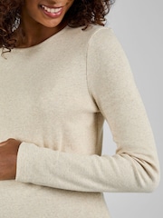 JoJo Maman Bébé Oatmeal Cream & Black 2-Pack Ribbed Jersey Maternity Tops - Image 9 of 11
