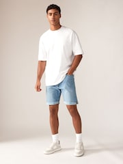 Svetlo modra - Jack & Jones kratke hlače sproščenega kroja - Slika 3 iz 5