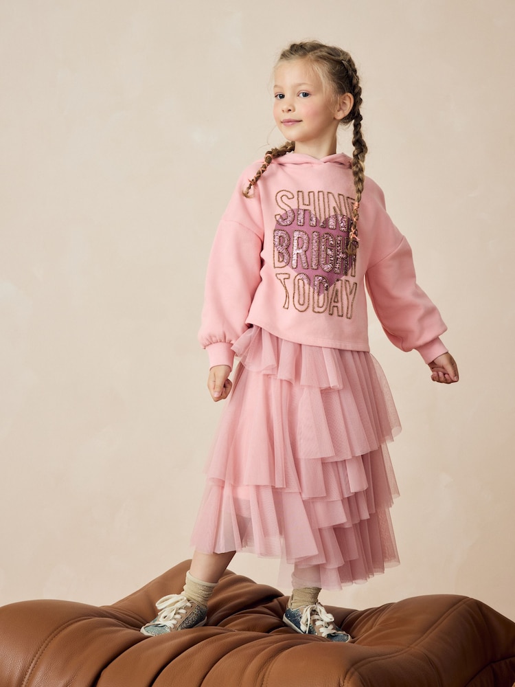 Pink Sequin Hoodie (3-16yrs) - Image 2 of 5
