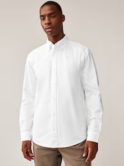 White/Light Blue/Navy Blue 3 Pack 100% Cotton Long Sleeve Oxford Shirts 3 Pack - Image 3 of 13