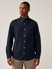 White/Light Blue/Navy Blue 3 Pack 100% Cotton Long Sleeve Oxford Shirts 3 Pack - Image 4 of 13