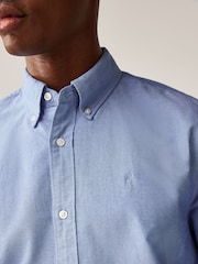 White/Light Blue/Navy Blue 3 Pack 100% Cotton Long Sleeve Oxford Shirts 3 Pack - Image 7 of 13