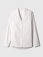 Gap Grey Stripe Poplin Pyjama Shirt - Image 4 of 6