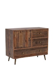 Barker and Stonehouse Brown Modi 3 Drawer Wood Buffet Storage Cabinet - Image 1 of 6