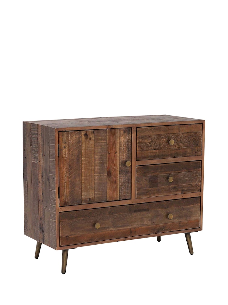 Barker and Stonehouse Brown Modi 3 Drawer Wood Buffet Storage Cabinet - Image 1 of 6