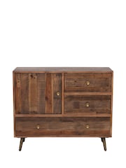 Barker and Stonehouse Brown Modi 3 Drawer Wood Buffet Storage Cabinet - Image 2 of 6