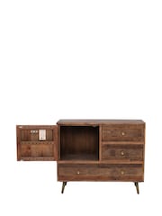Barker and Stonehouse Brown Modi 3 Drawer Wood Buffet Storage Cabinet - Image 3 of 6