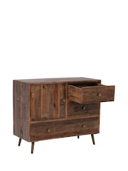 Barker and Stonehouse Brown Modi 3 Drawer Wood Buffet Storage Cabinet - Image 4 of 6