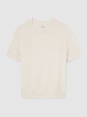 Reiss Ivory Stevie 100% Cashmere Crew-Neck T-Shirt - Image 2 of 6