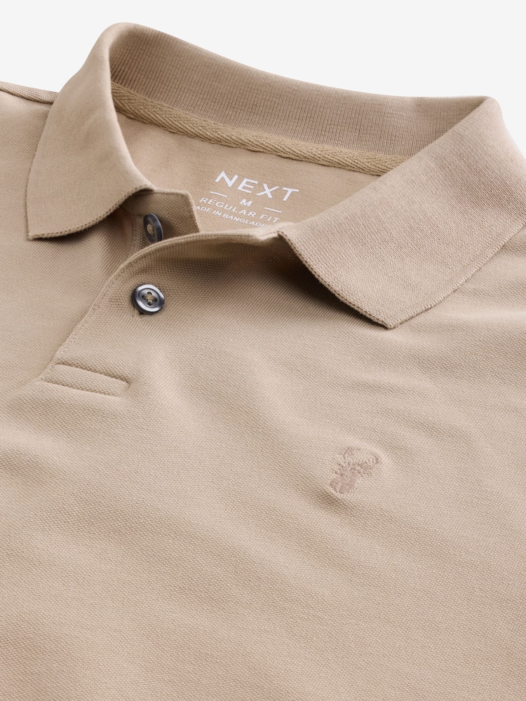 لون محايد صخري - تلبيس قياسي - بيكيه بكم قصير من Charles Tyrwhitt - Image 6 of 7