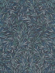 Graham & Brown Blue Salix Leaves Wallpaper - Image 2 of 3
