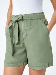 Roman Green Relaxed Tie Waist Pocket Shorts - Image 5 of 5