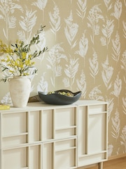 Green Equinox Leaf Khaki A4 Wallpaper Sample - Image 1 of 7