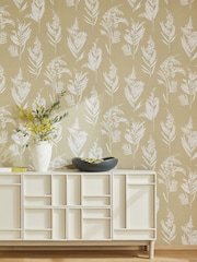Green Equinox Leaf Khaki A4 Wallpaper Sample - Image 3 of 7