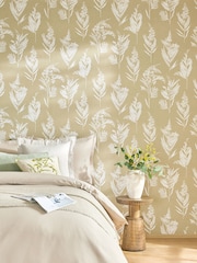 Green Equinox Leaf Khaki A4 Wallpaper Sample - Image 4 of 7