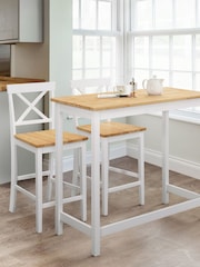 Julian Bowen Ivory Oak Marlow Bar Set - Image 1 of 2