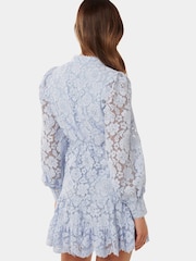 Forever New Blue Evie Petite Lace Mini Dress - Image 4 of 5